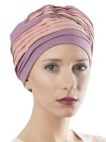 Turban aus Leinen Doris MMParis, zweifarbig, Hütchen-Stil, natürliches Volumen und Komfort im Sommer