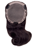 Voluminator Solution C Echthaar aus echtem Remy-Haar 43 cm, Monofilament-Basis 19x18 cm mit 3 Clips für einen natürlichen Effekt