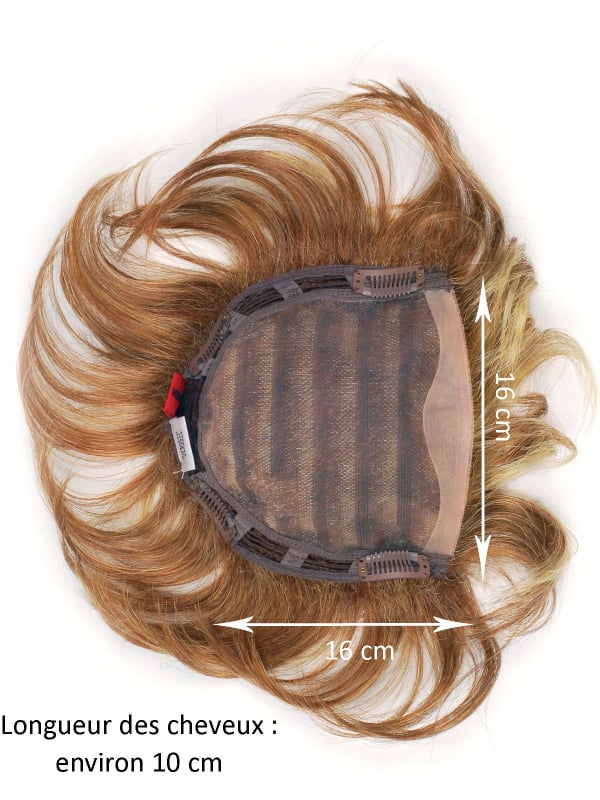 Voluminator Top Filler Perfection Mono aus echtem Remy Hair 16x16 cm, Befestigung per Clips, natürlicher Dichteeffekt