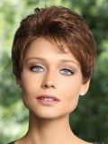 Perücke High End Star Gisela Mayer: kurzer Stufenschnitt, Kinofilm-Tüll, natürliches Volumen und leichter Tragekomfort