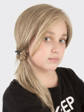 Kinderperücke Sara Power Kids, lang: seidig unsichtbarer Tüll, einstellbare Größe 52-54 cm, natürlicher Look (lightblonde/lightb