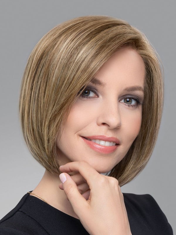 Perücke Ellen Wille Adore Mono Part: mittellanges welliges Quadrat Prime Hair, seitlicher Scheitel, natürliches und komfortables