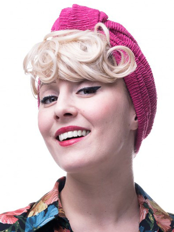 Lockige Erwachsenenfransen aus Kunstfaser zum Tragen unter Turban oder Kopftuch, mit patentierter Passform für Alopezie geeignet