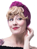 Lockige Erwachsenenfransen aus Kunstfaser zum Tragen unter Turban oder Kopftuch, mit patentierter Passform für Alopezie geeignet