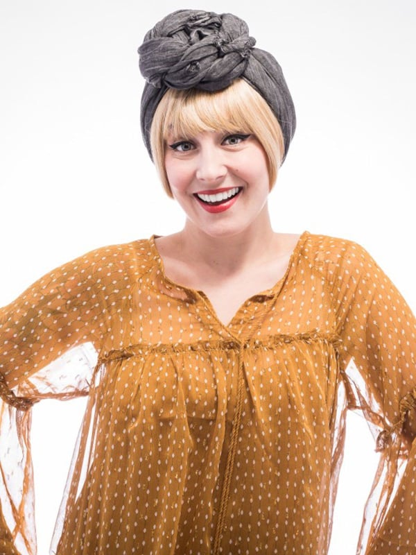 Erwachsenen-Pony mit geradem Schnitt im Louise-Brooks-Stil aus Kunstfaser, patentierter Halt Les Franjynes, ideal unter Turban o