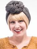 Erwachsenen-Pony mit geradem Schnitt im Louise-Brooks-Stil aus Kunstfaser, patentierter Halt Les Franjynes, ideal unter Turban o