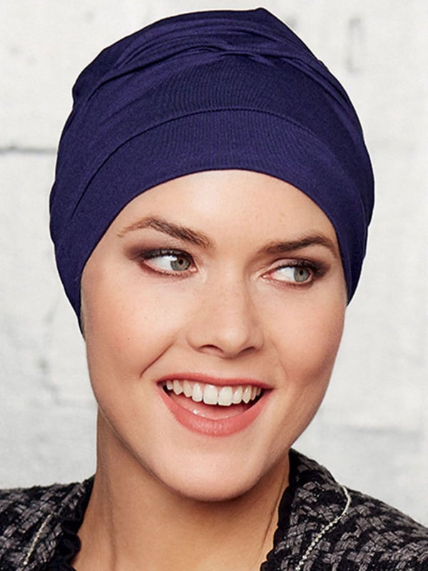Chemo-Turban Bahama Gisela Mayer aus Bambusfaser, weich, leicht und atmungsaktiv für ein natürliches und dezentes Alltagslook.