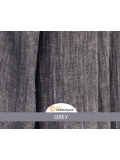 Foulard Turban Madame Grey aus dunkelgrauem Baumwollgaze, trendiger Bun-Knoten, weich und angenehm für empfindliche Kopfhaut