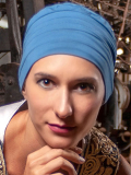 Turban Lola MMParis aus Bambusfaser, gefaltet, weich und atmungsaktiv, komfortables Accessoire für einen femininen Stil