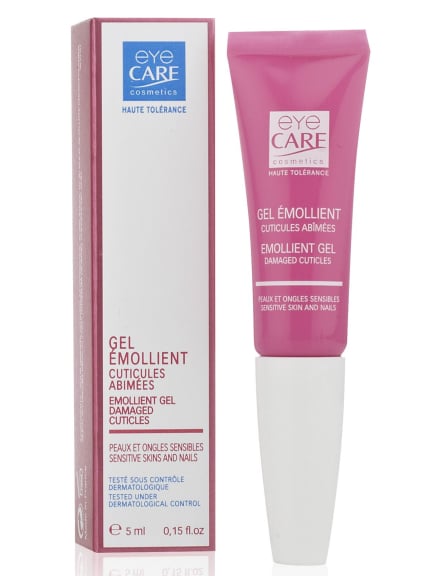 Eye Care Emollientes Nagelhautgel: massierender Aufsatz, angepasster pH-Wert, beruhigendes Allantoin und regenerierendes Siliziu