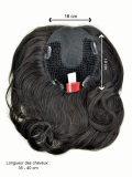 Volumator Integration Large HH aus natürlichem Haar 35-40 cm, 4 Clips, Basis 16x19 cm für dezentes Volumen
