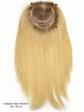 Volumator Remy Filler Light Long aus 100% natürlichem Remy Hair, transparente Monofilament-Basis 15,5x15 cm, Anti-Rutsch-Halt
