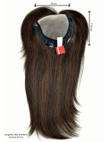 Volumateur Extra Long HH Filler Gisela Mayer: 100% Echthaar 45 cm, transparentes Monofilament, Pony 20 cm, Dichte disc