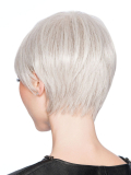 Perücke Angled Cut Gisela Mayer: kurzer weißer Schnitt (white hair) mit Pony, Punk'chic-Stil, natürliches Finish.