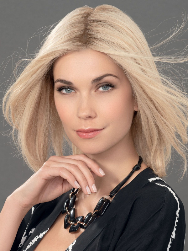 Volumenaufsatz Matrix Top Power aus echtem Remy Hair 32–40 cm, unsichtbares Kinofilm-Tüll, leichter Tragekomfort und Befestigung