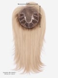 Volumenaufsatz Matrix Top Power aus echtem Remy Hair 32–40 cm, unsichtbares Kinofilm-Tüll, leichter Tragekomfort und Befestigung