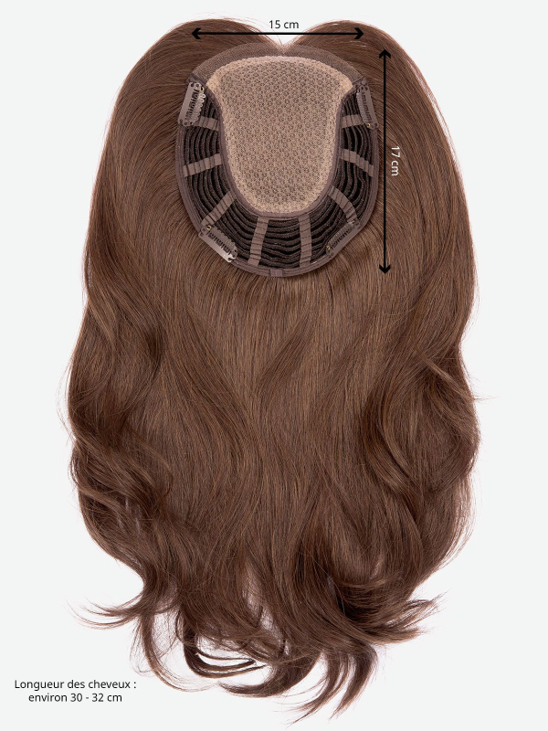 Volumenaufsatz Famous Ellen Wille: echtes Remy Hair, Basis 16x17 cm, Länge 30–32 cm, Clip-Befestigung, unsichtbares Ergebnis