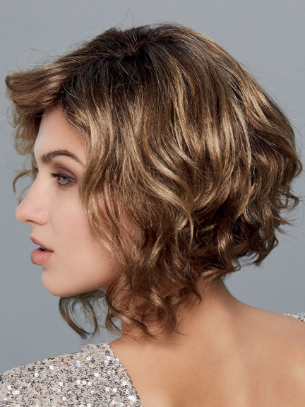 New Harper — asymmetrischer wavy Bob, natürliche Textur in Kunstfaser