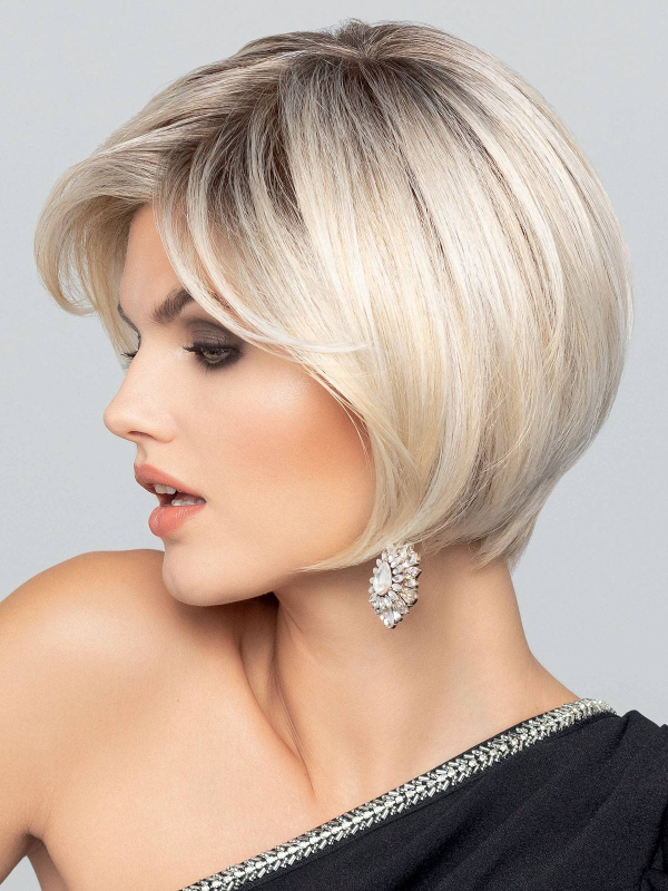 Perücke Catwalk Deluxe Super Large: moderner Stufencarré mit langem Pony, ideal für große Größen (58 cm)