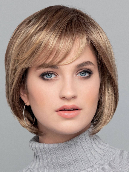 Catwalk A Light Mono Lace Large Perücke asymmetrischer Bob langer Pony und natürliches Volumen