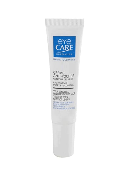 Augenkontur-Creme gegen Tränensäcke Eye Care Cosmetics 10 g, leichte Textur, Eschenextrakt, Kornblume und grüner Tee.