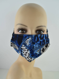 Maske aus Oeko-Tex-Mikrofaser, waschbar und wiederverwendbar — bunte Blumenmuster