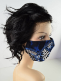 Maske aus Oeko-Tex-Mikrofaser, waschbar und wiederverwendbar — bunte Blumenmuster
