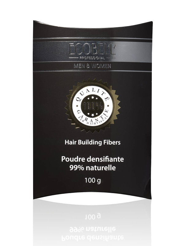 Ecobell 100g Nachfüllpackung: Haarverdichtungspulver 99,6% natürlich, kompatibel mit Flakons aller Marken, für sofortiges und di