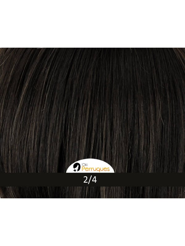 Perücke Vision Midnight Gisela Mayer: langes lockiges Haar mit geradem Pony, femininer und natürlicher Look