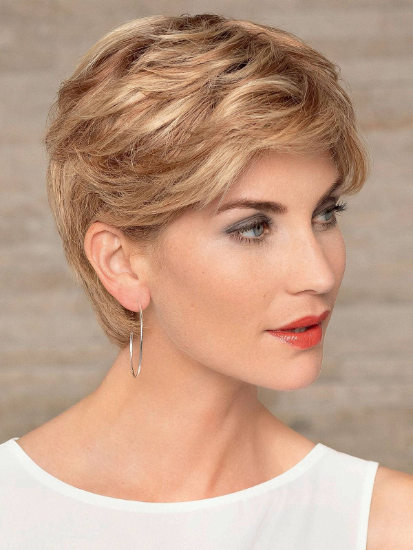 Perücke Tiffany HH Lace Gisela Mayer aus natürlichem Remy-Haar mit unsichtbarer Lace-Front, kurzer Schnitt mit natürlichem Ersch