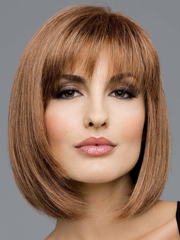 Perücke Carley Mono Top: mittellanger, gerader Bob mit ausgedünntem Pony, natürlicher Effekt, ideal zur Kaschierung von Alopezie