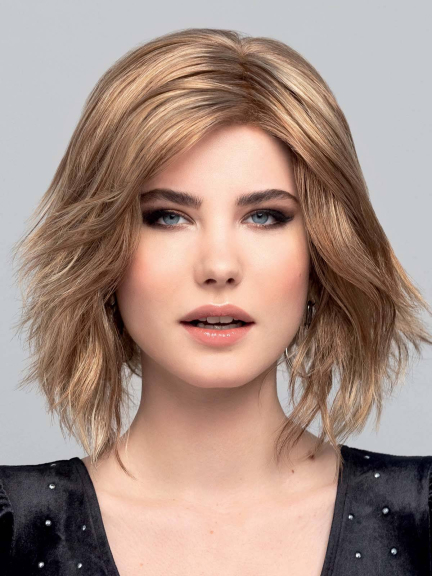 Vision Trend Lace Part — Halblanger welliger Bob, elegant zum Kaschieren von Alopezie