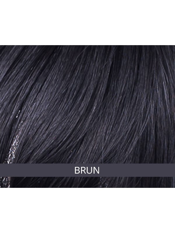 Gewellter Erwachsenen-Pony aus Kunstfaser zum Unterstecken unter Turban oder Tuch, mit patentiertem Halt, geeignet bei Alopezie.