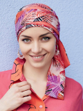 Foulard Mayte Gisela Mayer aus Viskose, modische Muster, zum Binden auf Turban oder allein zu tragen