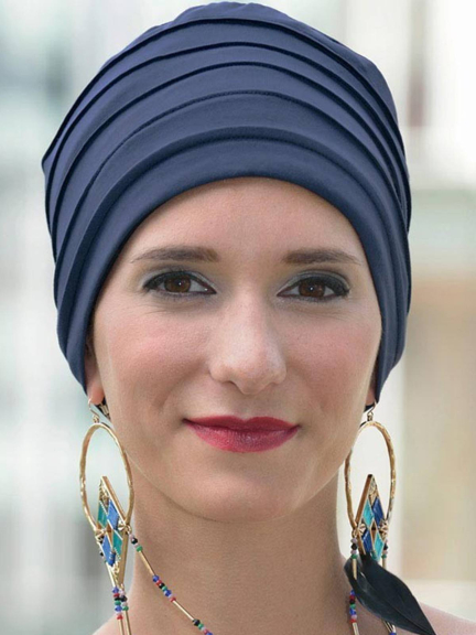 Turban Lola Gefüttert aus Bambusfaser, plissierter Stil, weich und bequem