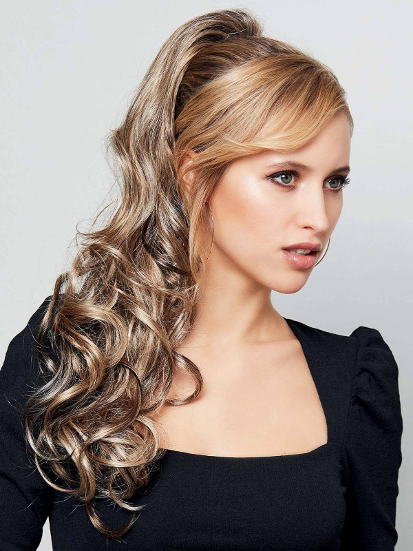 Gewellte Pferdeschwanz-Extension 52 cm mit Clip Chic Clip Curly Gisela Mayer