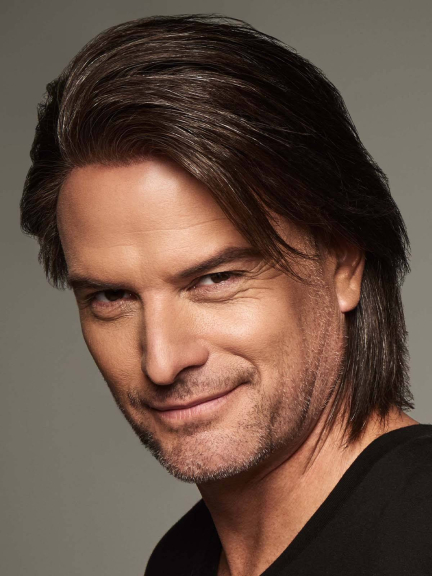 Duo Sport Deluxe — mittellanges Männer-Haarsystem, unsichtbarer Rand, 60% Echthaar