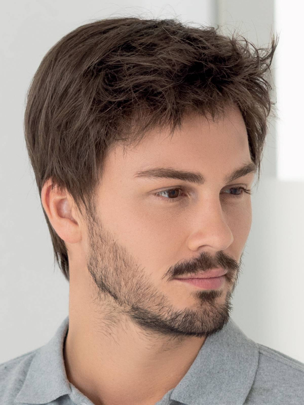 Herrenperücke Brad HAIRforMANce mit Kinofilm-Tüll, abgestuftem Nacken und schneller Frisierbarkeit für einen jugendlichen und dy