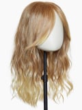 Volumateur Top Curly Long Gisela Mayer: lockiger Topper 45 cm mit Vorhangpony, 16x16 cm Monofilament-Basis und 4 Clips