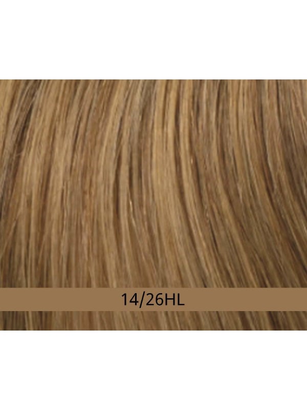 Volumateur Top Curly Long Gisela Mayer: lockiger Topper 45 cm mit Vorhangpony, 16x16 cm Monofilament-Basis und 4 Clips