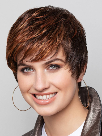 Visconti Bravo Lace Gisela Mayer: kurze Damenperücke mit unsichtbarem Lace Front, Styling nach vorne oder hinten, natürlicher Ef