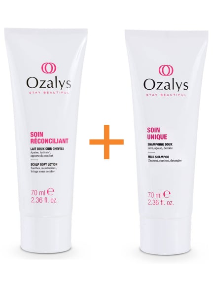 Ozalys-Set: 1 Sanfte Kopfhaut-Milch gekauft, 1 Mildes Shampoo geschenkt