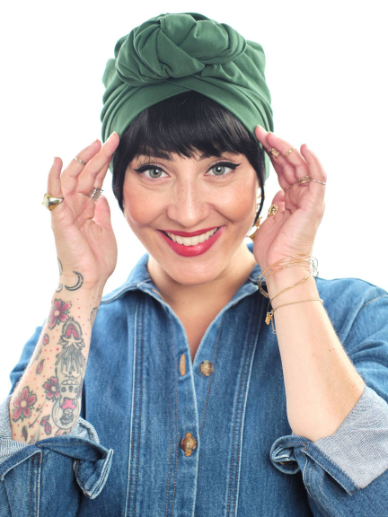 Glatter Pony „Brooks” | Natürliches Aussehen unter Turban oder Kopftuch