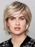 Perücke New Easy Gisela Mayer: mittellang synthetisch, natürlicher Pony, Volumen oben, ideal bei Alopezie.