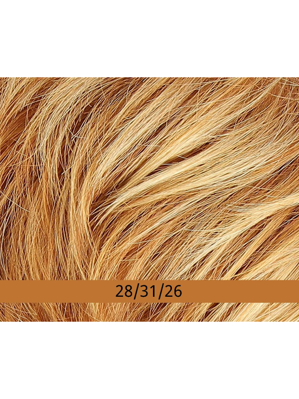 Perücke New Easy Gisela Mayer: halblang synthetisch, natürlicher Pony, Volumen oben, ideal bei Alopezie.