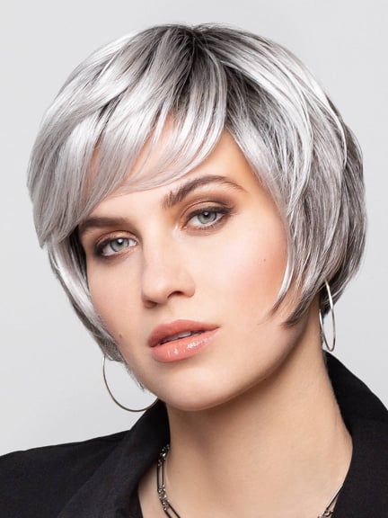 Perücke Touch Mono Lace, geflochtene Montur, Monofilament und modulierbarer Pony
