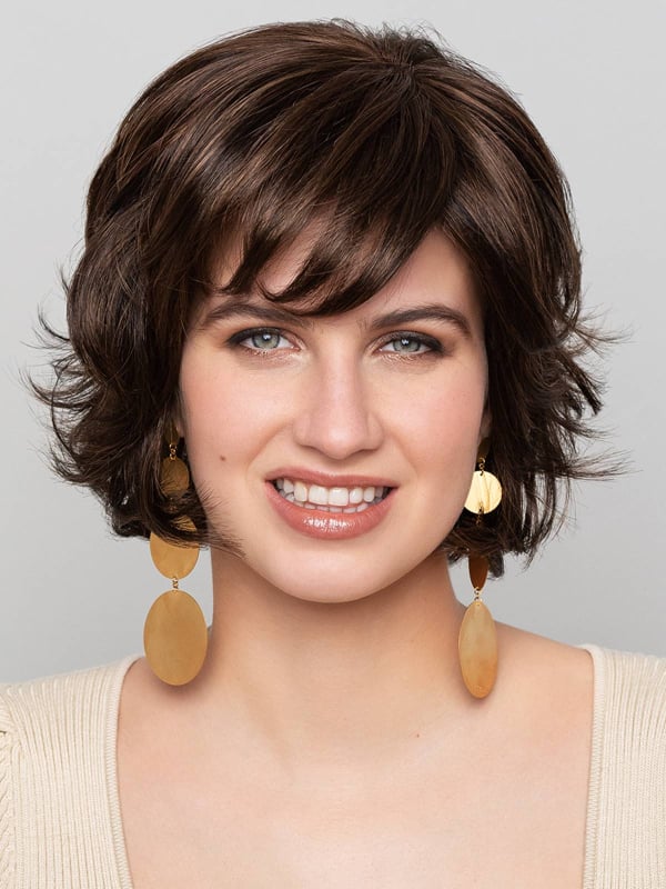 Perücke Elegance Gisela Mayer: mittellanger Bob mit Pony, natürlicher und dezenter Look zur Kaschierung von Alopezie