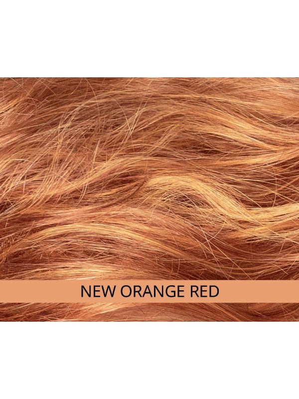 Perücke Modern Curl gelockt: glamouröse Wellen und natürliches Volumen, Farbe New Orange Red auf dem Modell