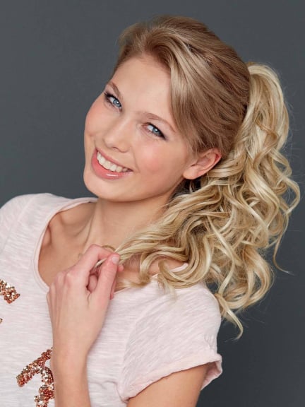 Mini Clip Medium — große Locken 40 cm, zum Einclippen