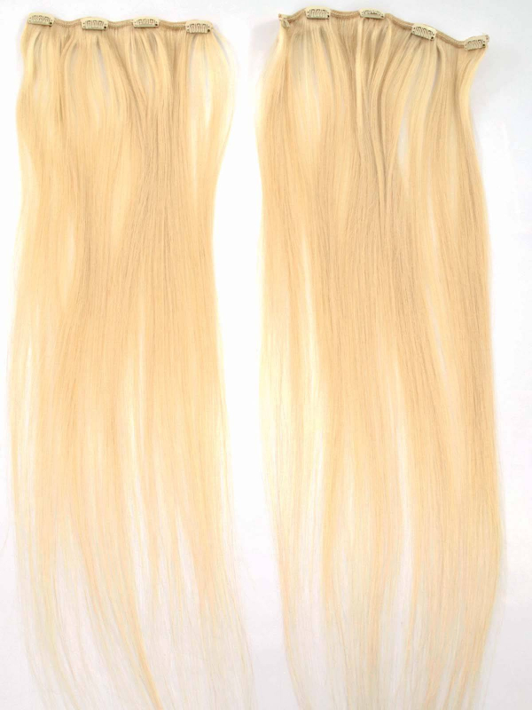 Triple Weft Clip Hair to Go Gisela Mayer: 2 Clip-Extensions aus 100% Echthaar, 60–65 cm, für eine XXL-Länge mit natürlichem Erge